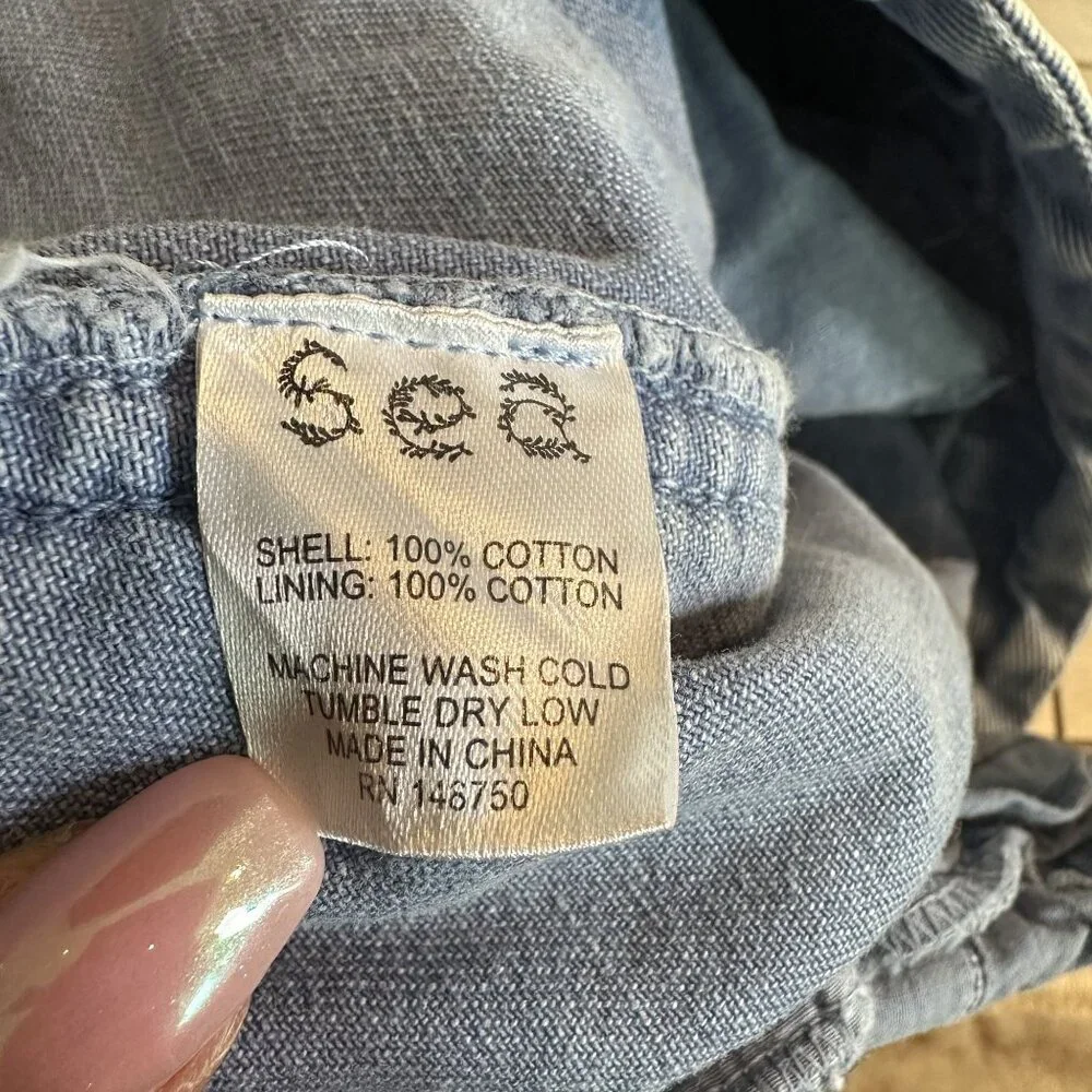 Sea New York Idun Ruffled Denim Acid Wash High Rise Shorts Women's 4 - Picture 7 of 9